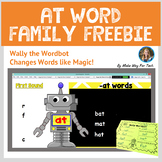 Wally the Wordbot -At Word Family FREEBIE (Flipchart & Printable)
