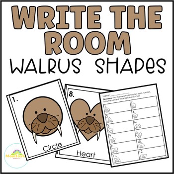 Preview of Walrus Shapes Write The Room