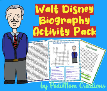 Preview of Walt Disney Biography Activity Pack