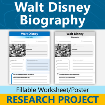 Preview of Walt Disney Biography Research Project