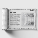 Walt Disney Biography - Reading Passage, Coloring Sheet, a