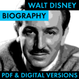 Walt Disney Biography Research Grid, Disney Biography PDF & Google Drive, CCSS