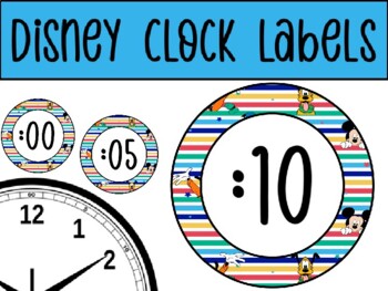 Preview of Magical Characters Clock Labels