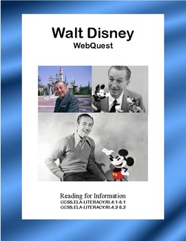 Preview of Walt Disney Webquest