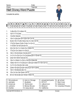 walt disney word search worksheet and vocabulary puzzle printables