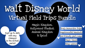 Preview of Walt Disney World (All 4 Disney Parks) Virtual Field Trips Bundle - Orlando, FL