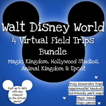 Preview of Walt Disney World (All 4 Disney Parks) Virtual Field Trips Bundle - Disney Day