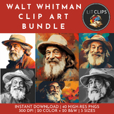 Walt Whitman [American Literature and Poetry] Clip Art Bun
