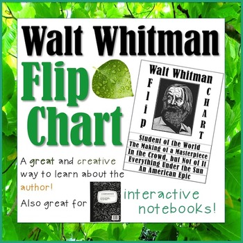 Preview of Walt Whitman Flip Chart! *GREAT for INTERACTIVE NOTEBOOKS!*