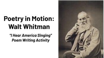 Preview of Walt Whitman Poem Writing Activity