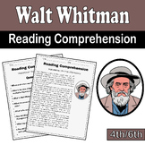 Walt Whitman Reading Comprehension for 4th/6th| National P