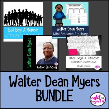 Preview of Walter Dean Myers Bad Boy A Memoir BUNDLE