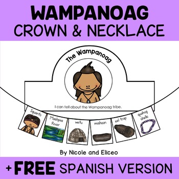 Preview of Wampanoag Tribe Activity Crown and Necklace Crafts + FREE Spanish