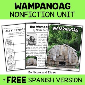 Preview of Wampanoag Activities Nonfiction Unit + FREE Spanish