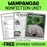 Wampanoag Activities Nonfiction Unit + FREE Spanish