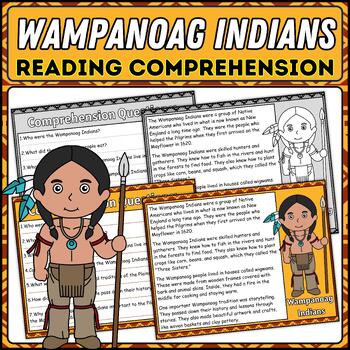 Preview of Wampanoag Indians Reading Comprehension Passage | Indian Native American Tribes