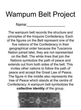 Preview of Wampum Belt Activity 