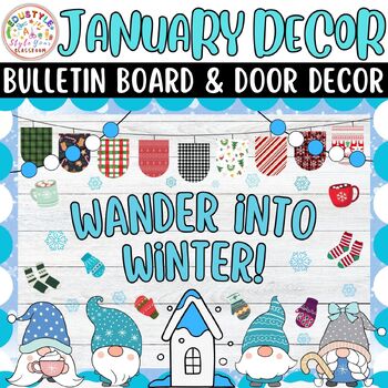 Preview of Wander into Winter!: January And New Year Bulletin Boards And Door Decor Kits