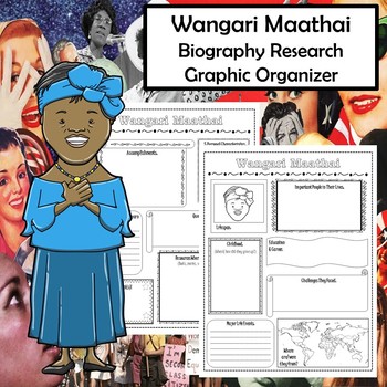 Preview of Wangari Maathai Biography Research Graphic Organizer