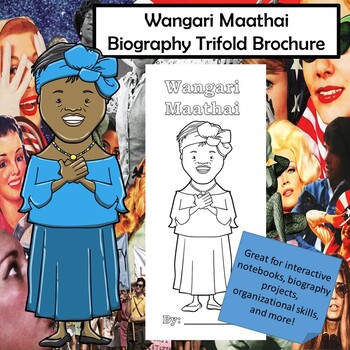 Preview of Wangari Maathai Biography Trifold Graphic Organizer