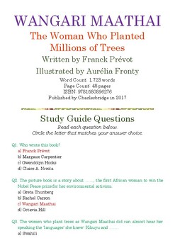 Preview of Wangari Maathai: The Woman Who Planted Millions of Trees by Prévot: Quiz w/Ans