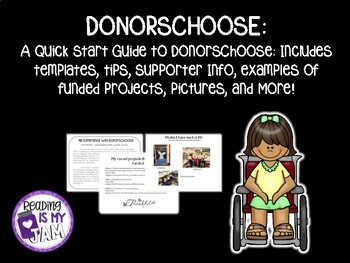 Preview of DonorsChoose Powerpoint Guide w/ tip sheet and contact list-Great for staff PD!