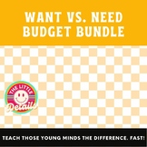 Want vs. Need Budgeting Lesson Pack