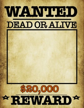 Preview of Wanted Poster PDF