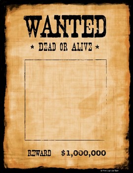 Wanted Poster Templates by Tim's Printables | Teachers Pay Teachers