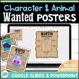 Wanted Poster for Book Character or Animal Google Slides &