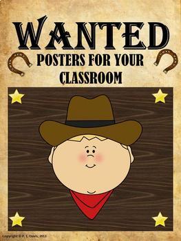 Preview of Wanted Posters For Your Classroom