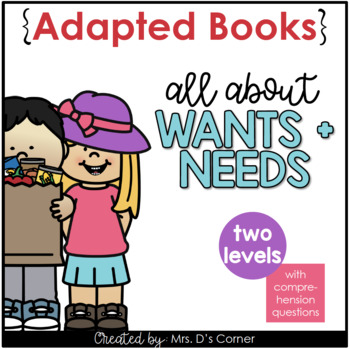 Preview of Wants and Needs Adapted Books [Level 1 and Level 2] Digital + Printable