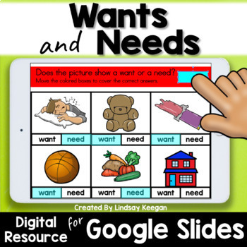 Preview of Wants and Needs Digital Activities for Google Classroom 