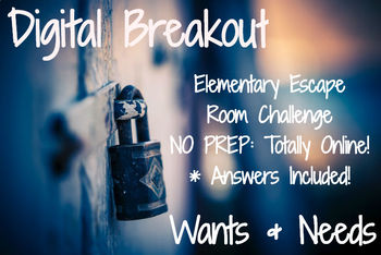 Preview of Wants and Needs: Elementary Digital Breakout - Distance Learning