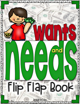 Preview of Wants and Needs Flip Flap Book® | Distance Learning