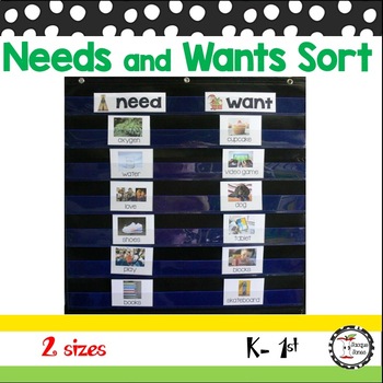 Preview of Needs and Wants Sorting Cards First Grade