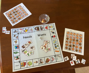 Preview of Dual Language Wants and Needs Monopoly Game for Youngsters