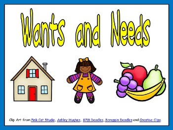 Preview of Wants and Needs Shared Reading for Kindergarten Social Studies
