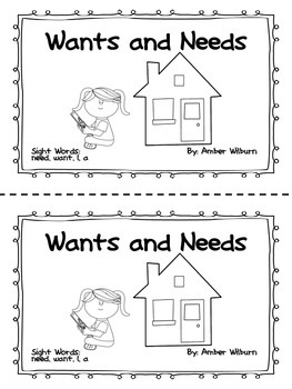 Preview of Wants and Needs Sight Word Reader