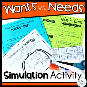 Preview of Wants and Needs Sort - 1st grade Social Studies Needs vs Wants Activities