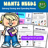 Wants and Needs Worksheets Sort Earning Saving and Spending Money