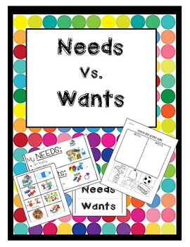Preview of Wants and Needs sorting activities