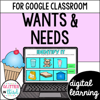 Preview of Needs and Wants for Google Classroom Economics Activities