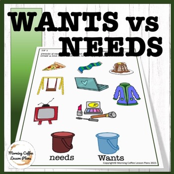 Preview of Wants vs Needs! Differentiated Activity Worksheets, Financial Literacy