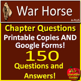 War Horse Chapter Questions (150) - Comprehension Sets for