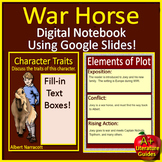 War Horse Characters and Story Elements Digital Notebook -