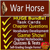 War Horse Novel Study Unit Comprehension Questions, Activi