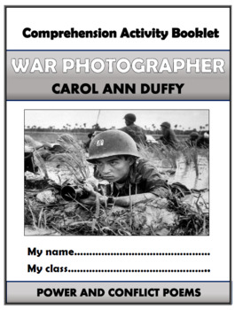 Preview of War Photographer Comprehension Activities Booklet!
