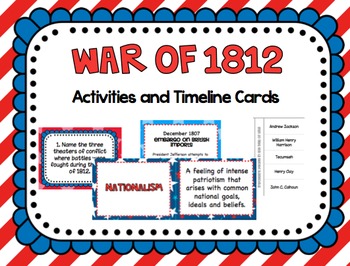 Preview of War of 1812 Activities