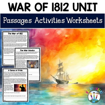 Preview of War of 1812 Activities Unit Reading Comprehension Passages Worksheets Flip Book